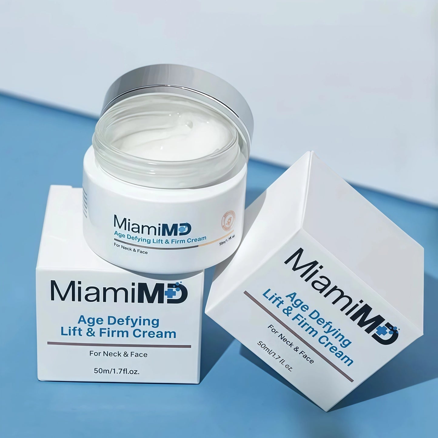MiamiMD Age-Defying Lifting & Firming Face Cream for Women - Lift & Firm for Anti Aging, Wrinkle Reducer & Hydrating Moisturizer for Smooth, Radiant Skin, Tightening Cream for Face & Neck – 1.7oz